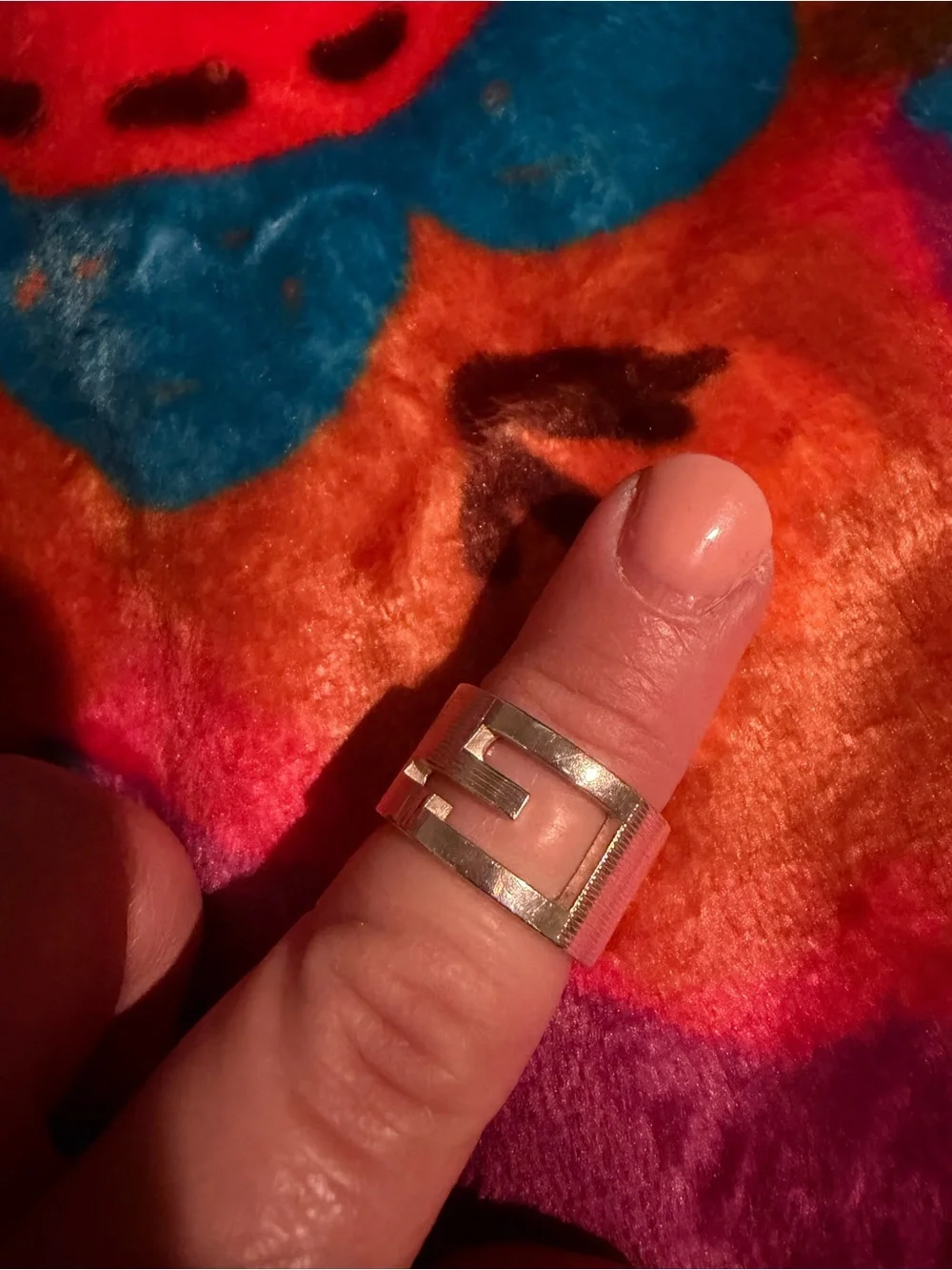 Gucci Silver Toned Interlocking G Band Ring
